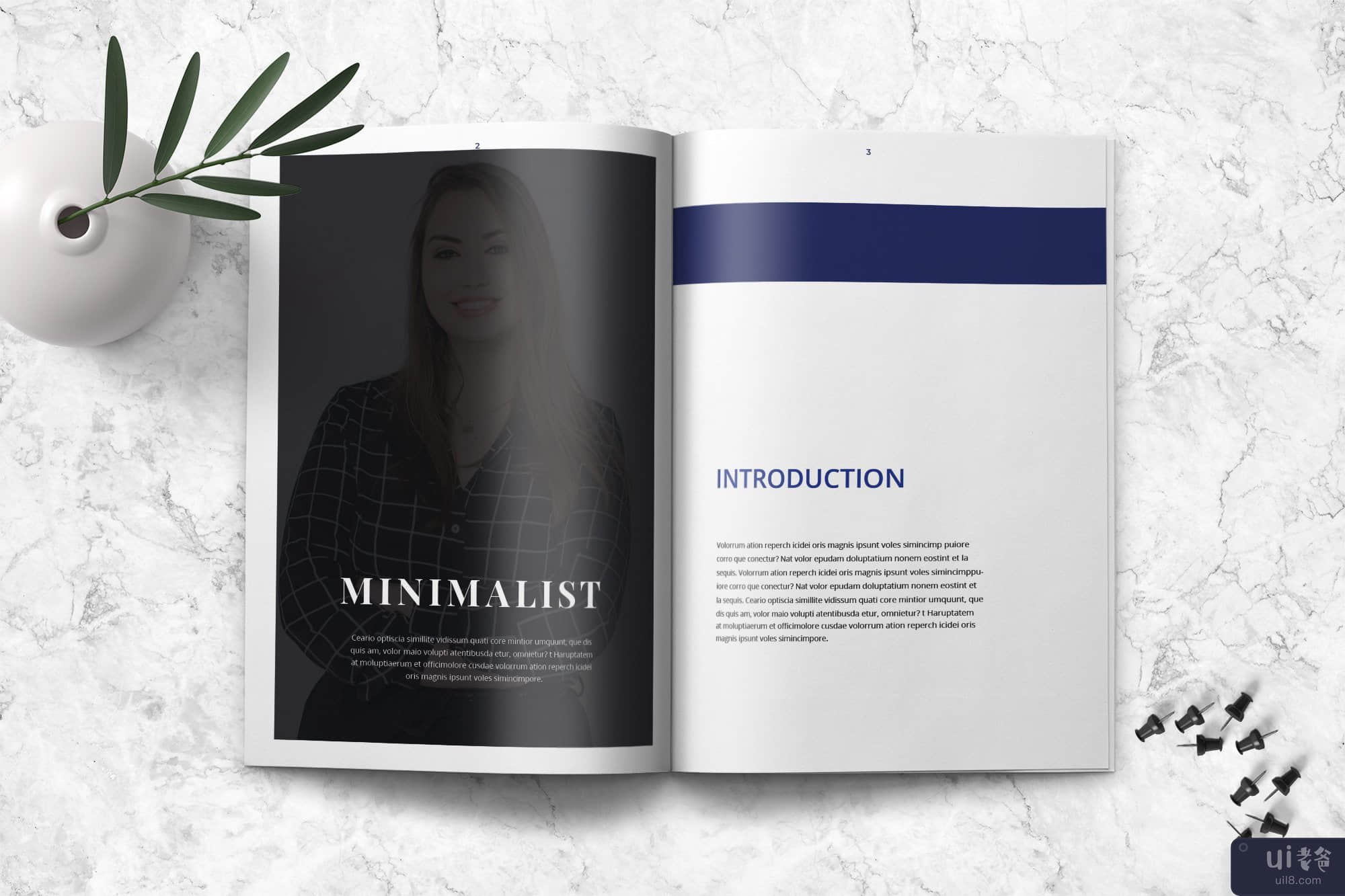 最小的杂志设计模板|设计模板(Minimal Magazine Design Template | Indesign Template)插图6