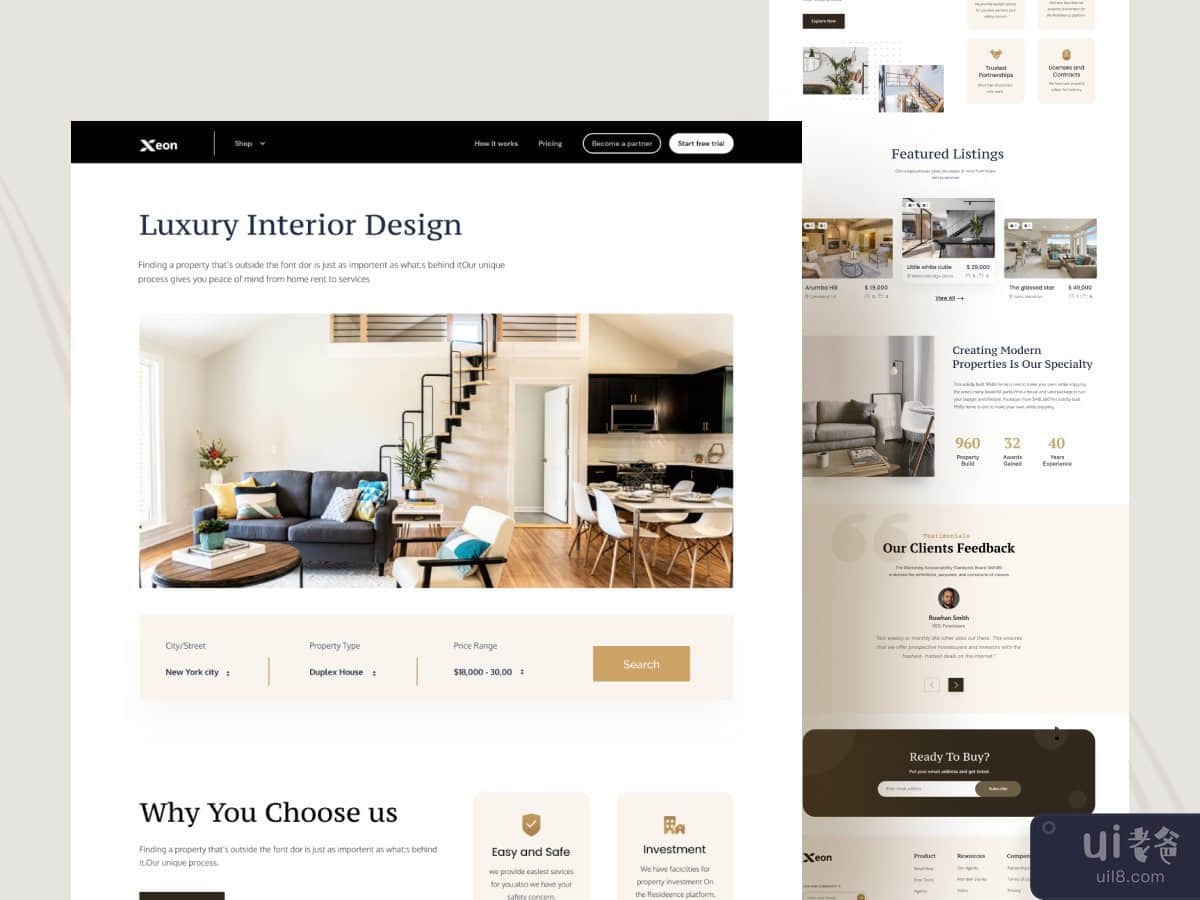 Dream Room - Interior Design Landing Page