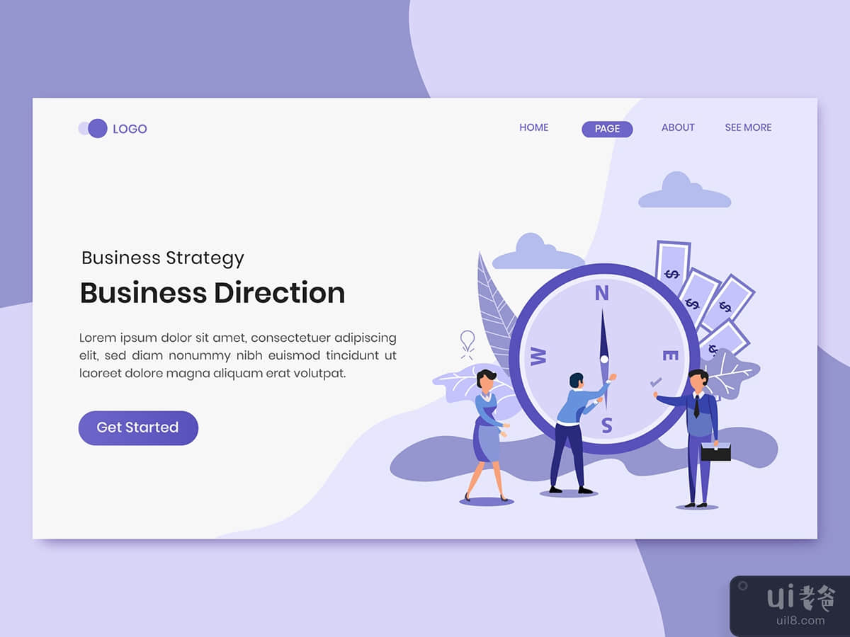 Business Direction Marketing Landing Page