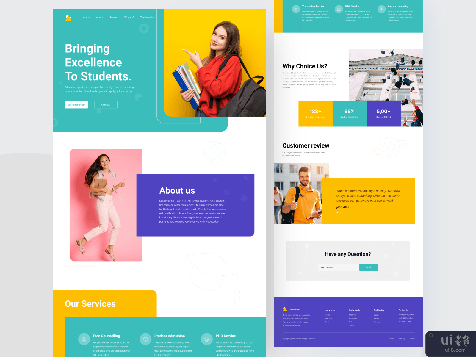 Education Agency Landing Page