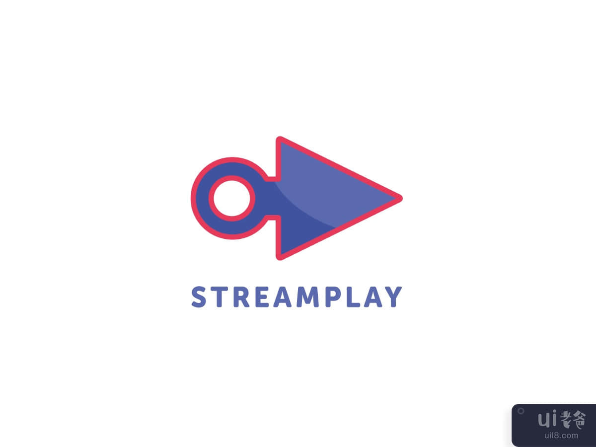 Stream Play Vector Logo Design Template