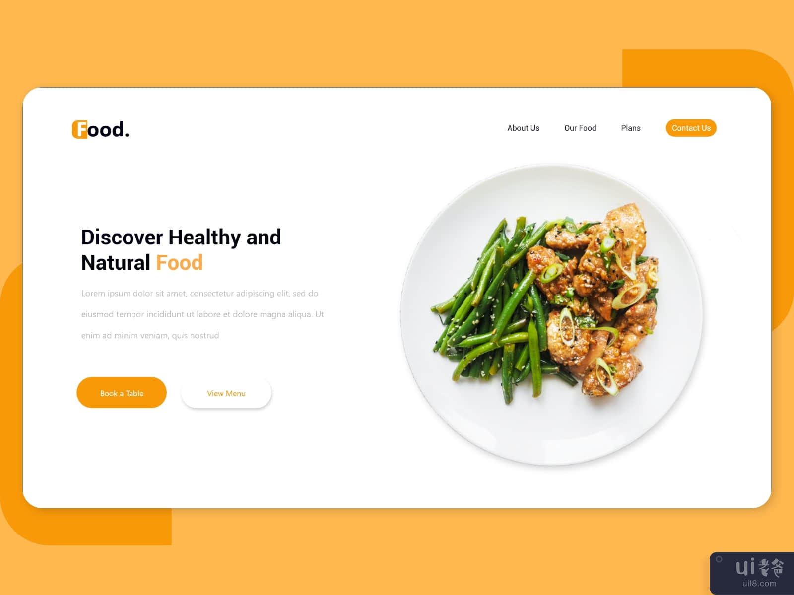 Food Landing Page Concept