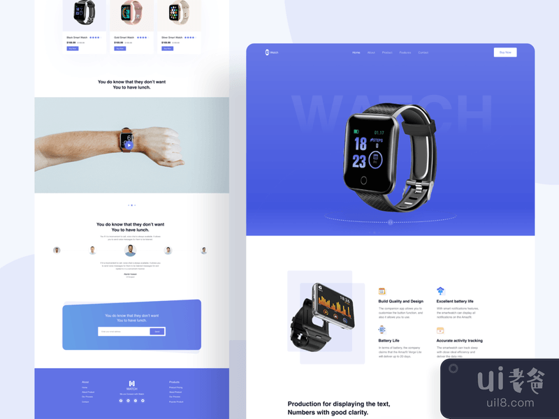 Smart Watch Product Landing Page