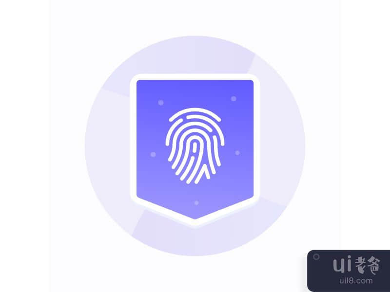 指纹登录填充图标(Fingerprint Login Filled Icon)插图