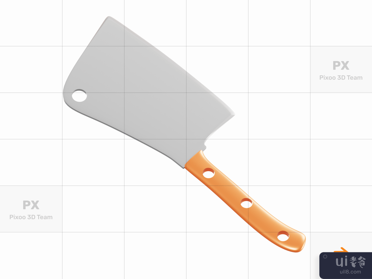 Pawon - 3D Kitchen Tools Set _ Meat Knife