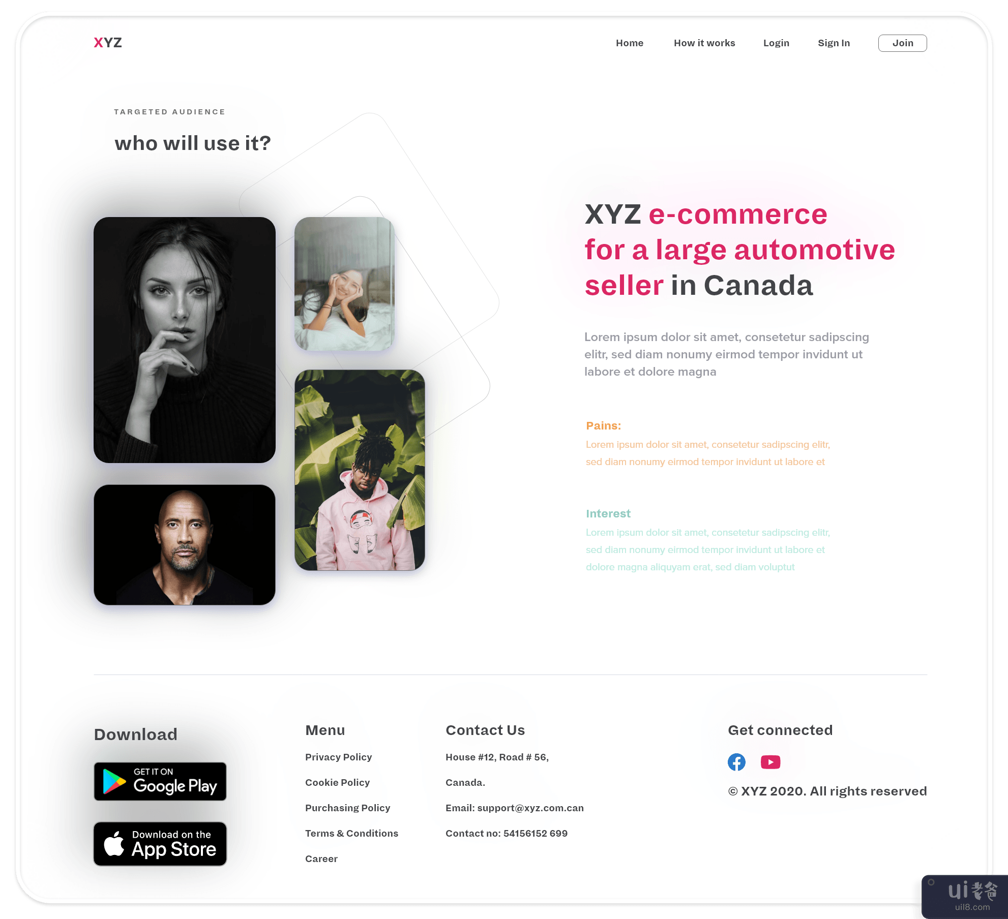 XYZ加拿大电商网站“Targeted Audience page ui”(XYZ Canadian e-commerce website "Targeted Audience page ui")插图2