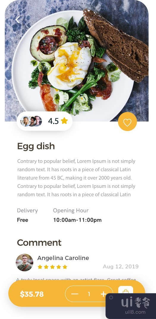 美食餐厅应用程序 ui 套件(Food Restaurants App ui kit)插图