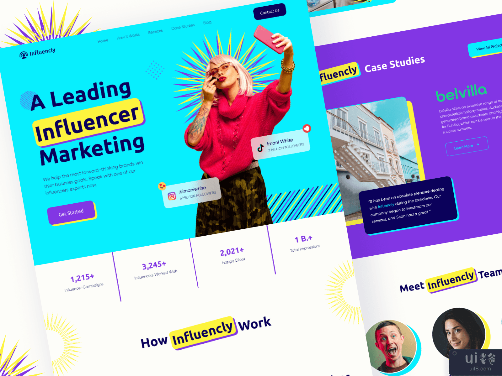 Influencer Marketing Agency landing page