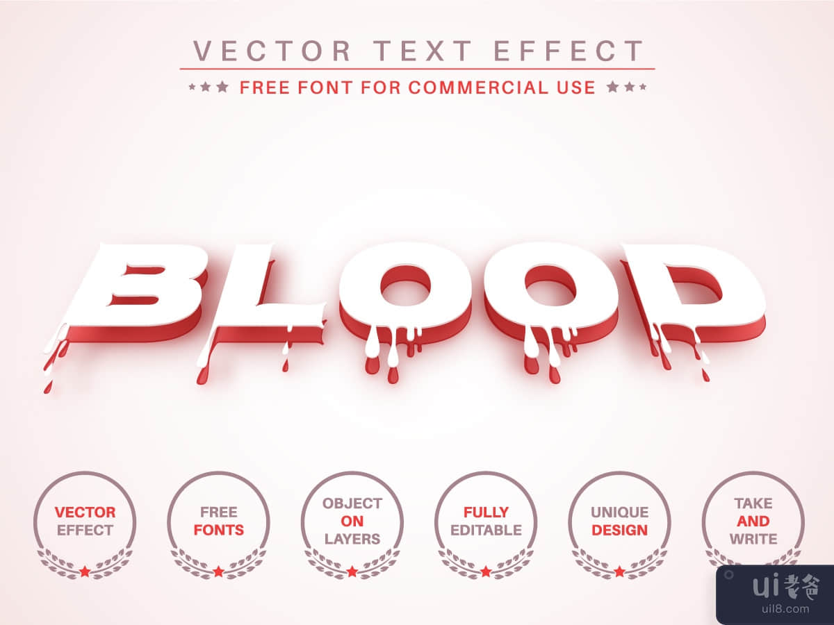 Paper Blood - Editable Text Effect, Font Style