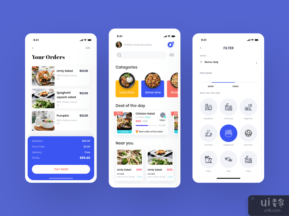 Eatme - 送餐应用(Eatme - Food Delivery App)插图