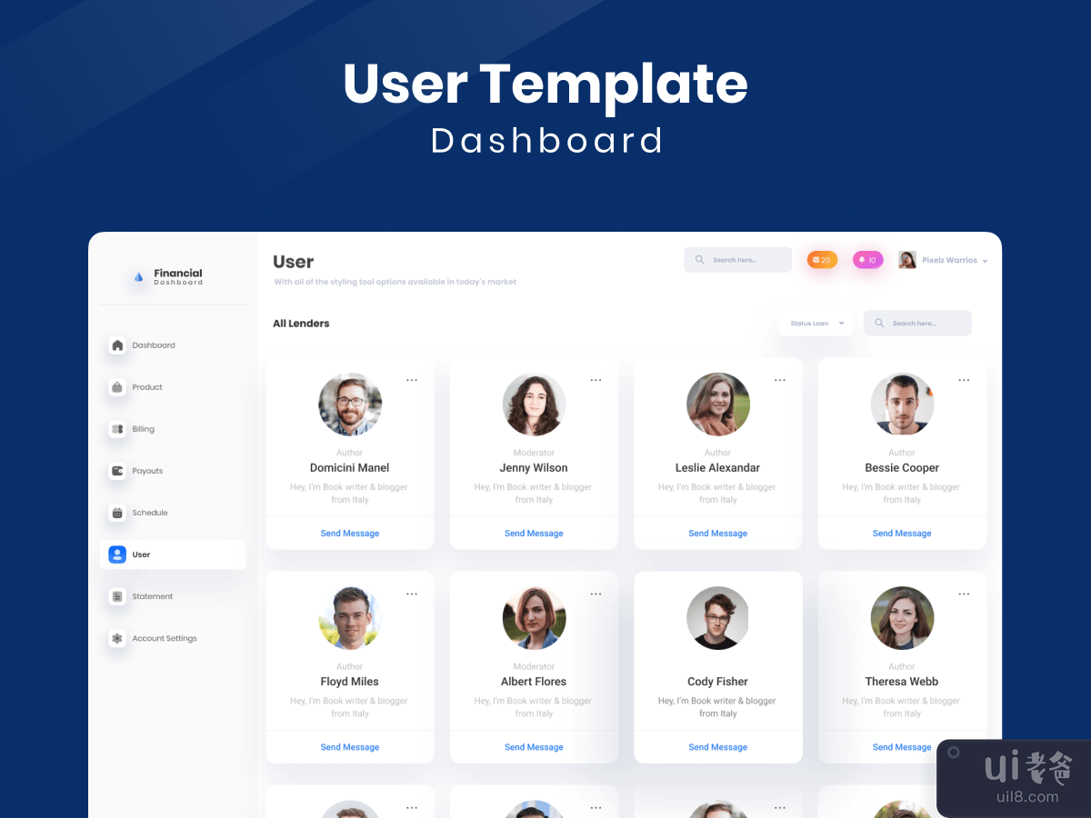 User Template - Dashboard