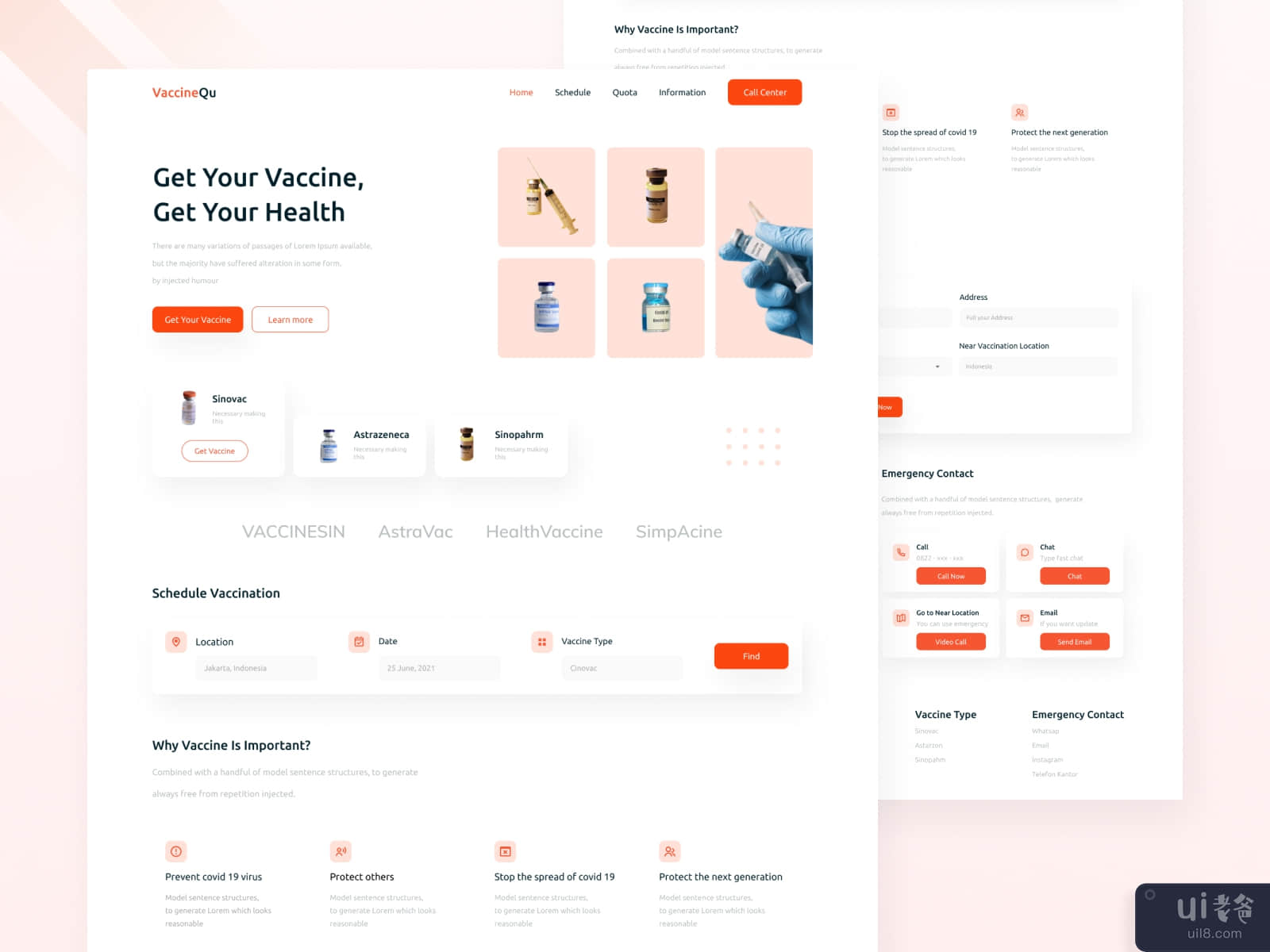 Vaccination Landing Page