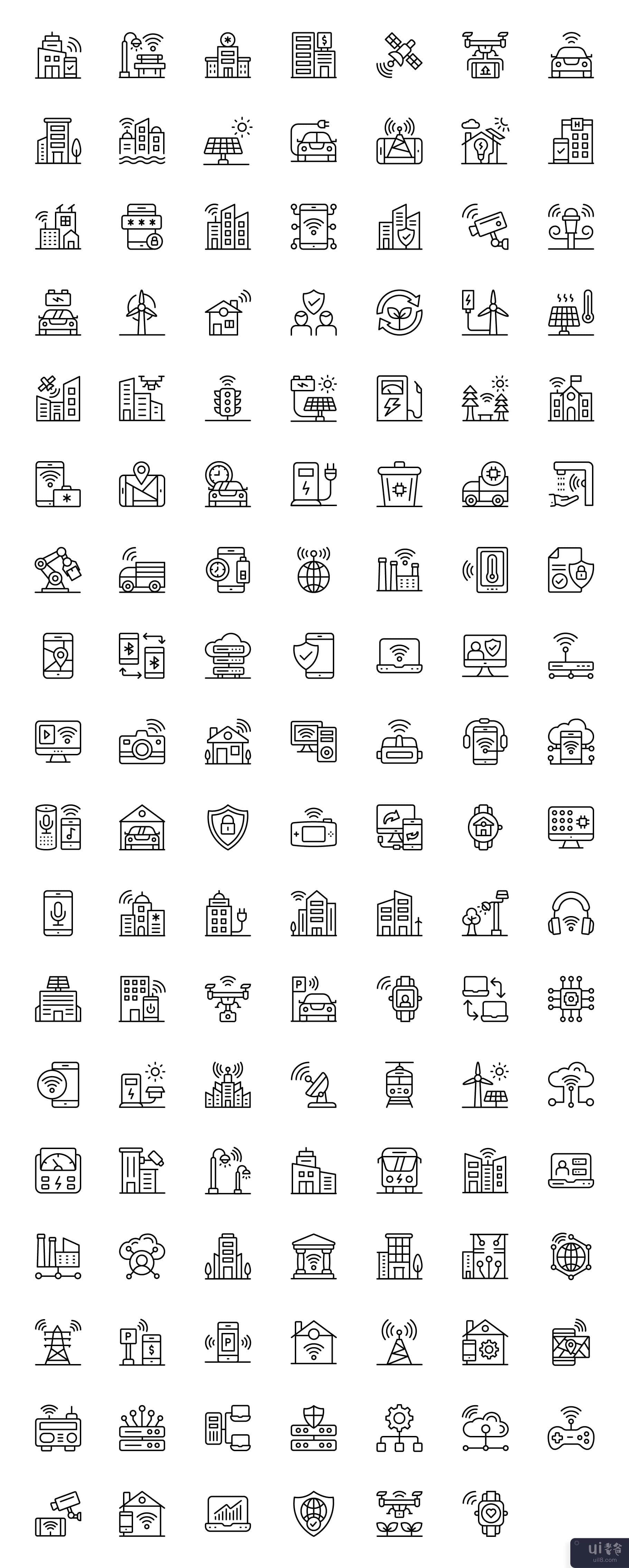 物联网线性图标(Internet of Things Linear Icons)插图