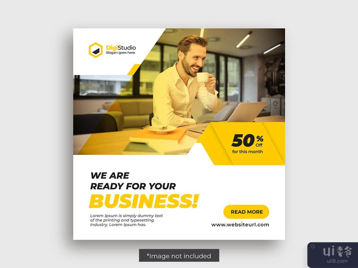 social media Online business agency web banner post template 