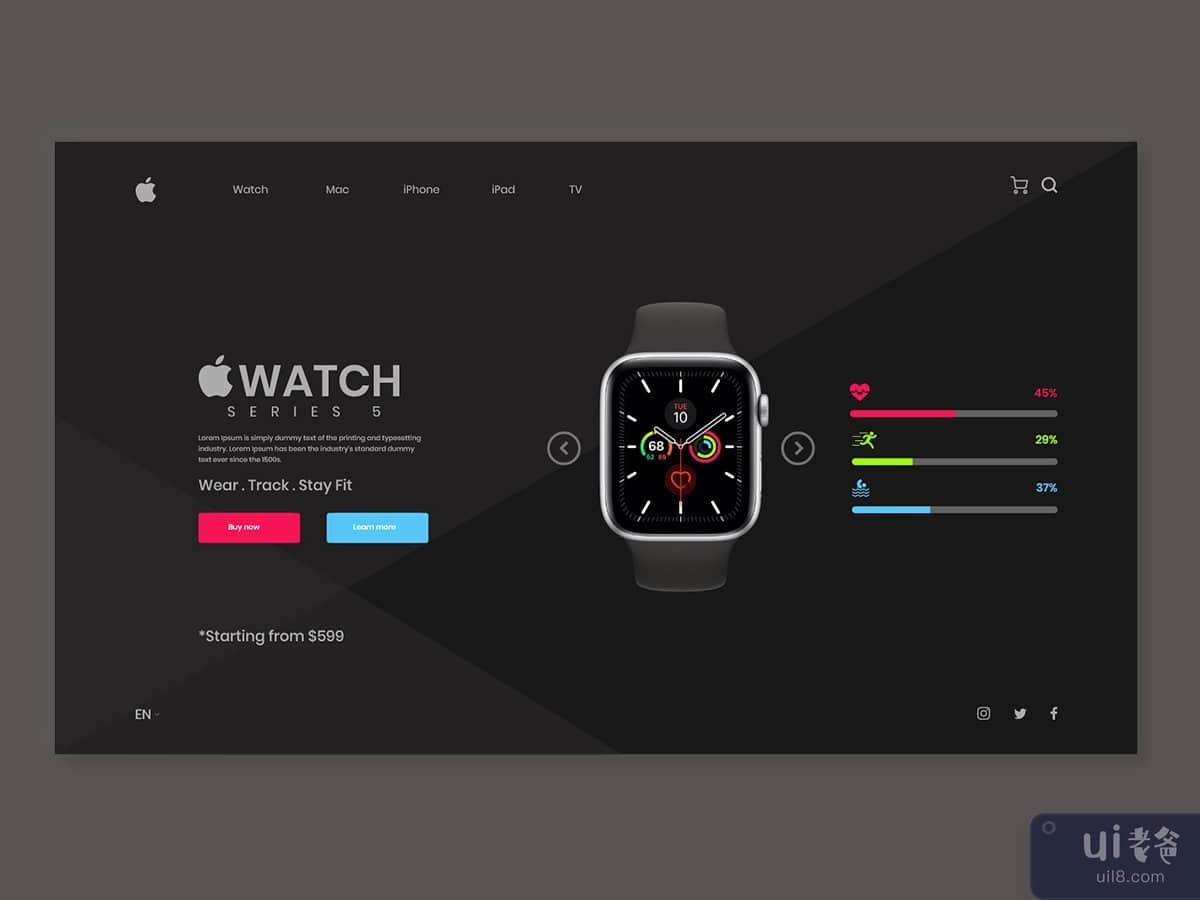 Apple Watch Series 5 Landing Page