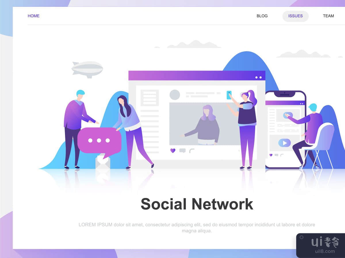 Flat Concept Social Network