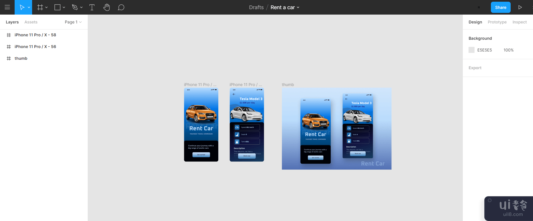 租车应用概念(Rent a Car App concept)插图