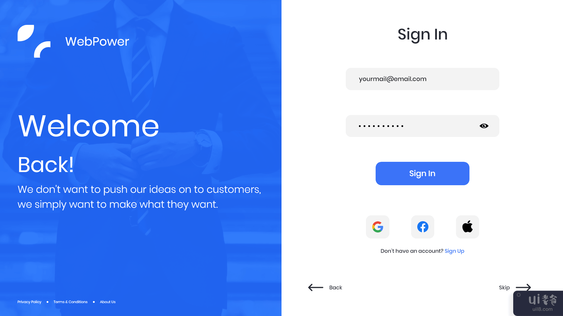 注册并登录 - 网页(Sign Up & Sign In - Web Page)插图1