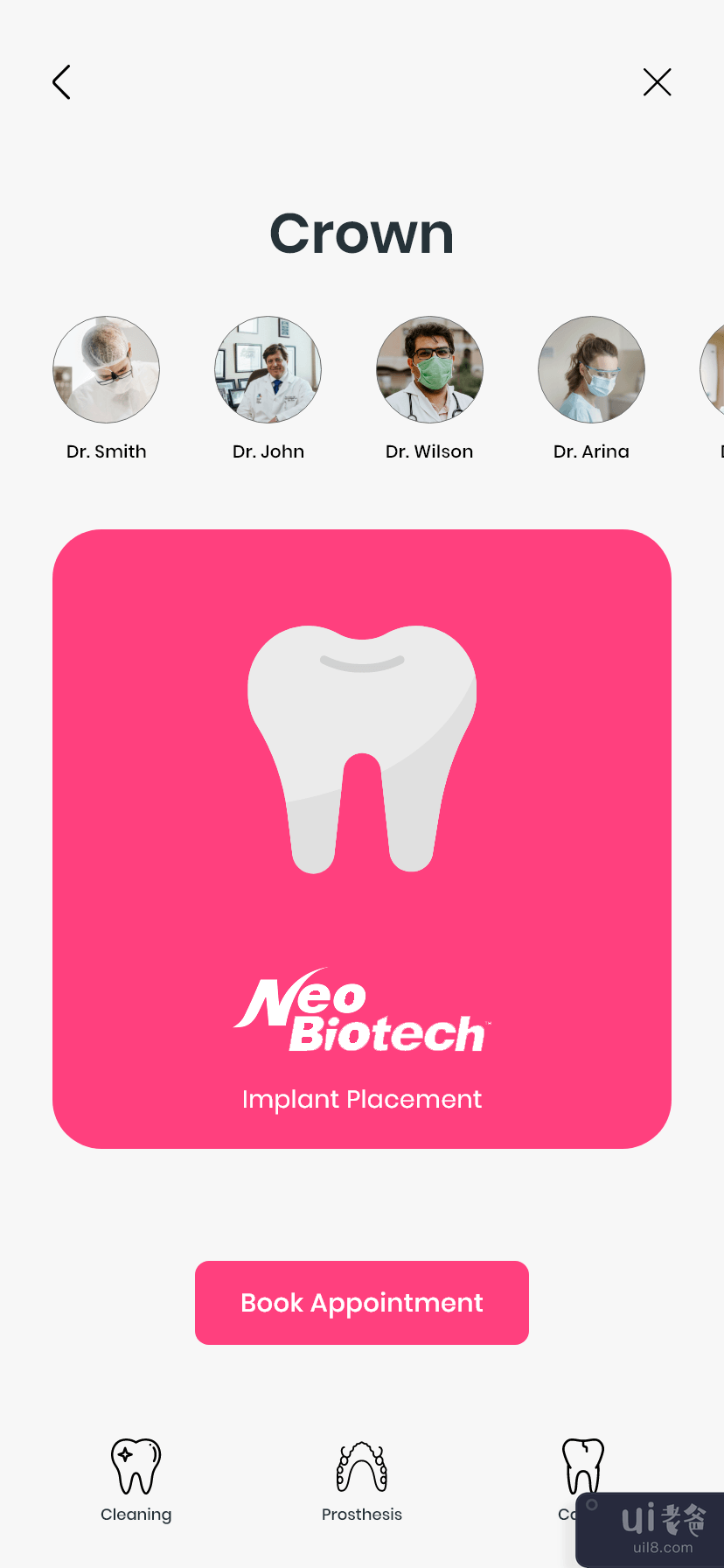 牙医应用程序用户界面(Dentist App UI)插图1