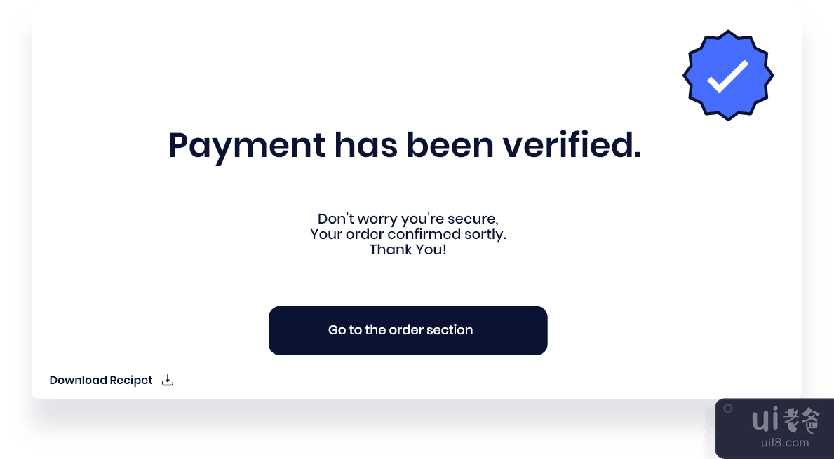 支付验证卡登陆页面灯(Payment verification card Landing Page light)插图