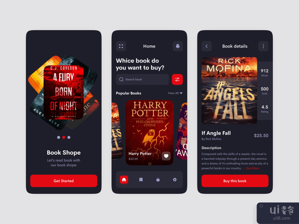 网上书店流动应用程式(Online Book Shop Mobile App)插图1