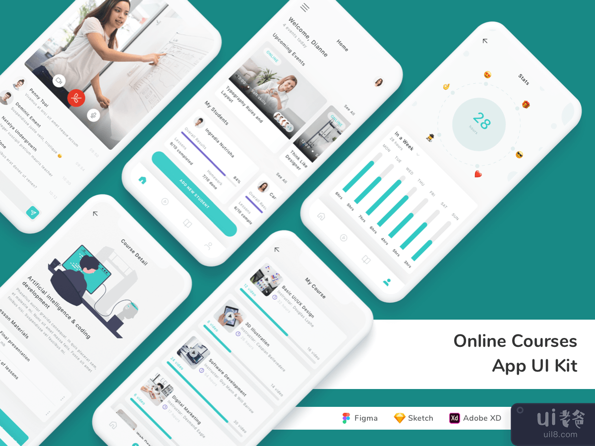 Online Courses App UI Kit