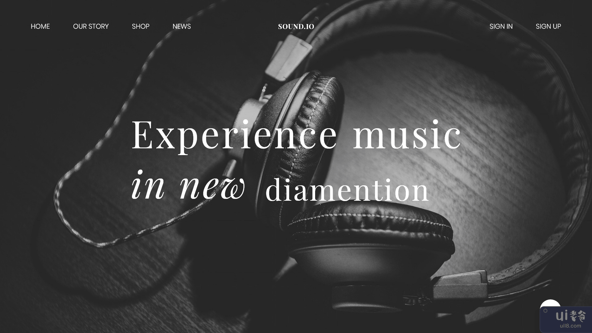 音乐网页登陆页面(Music Web Landing Page)插图