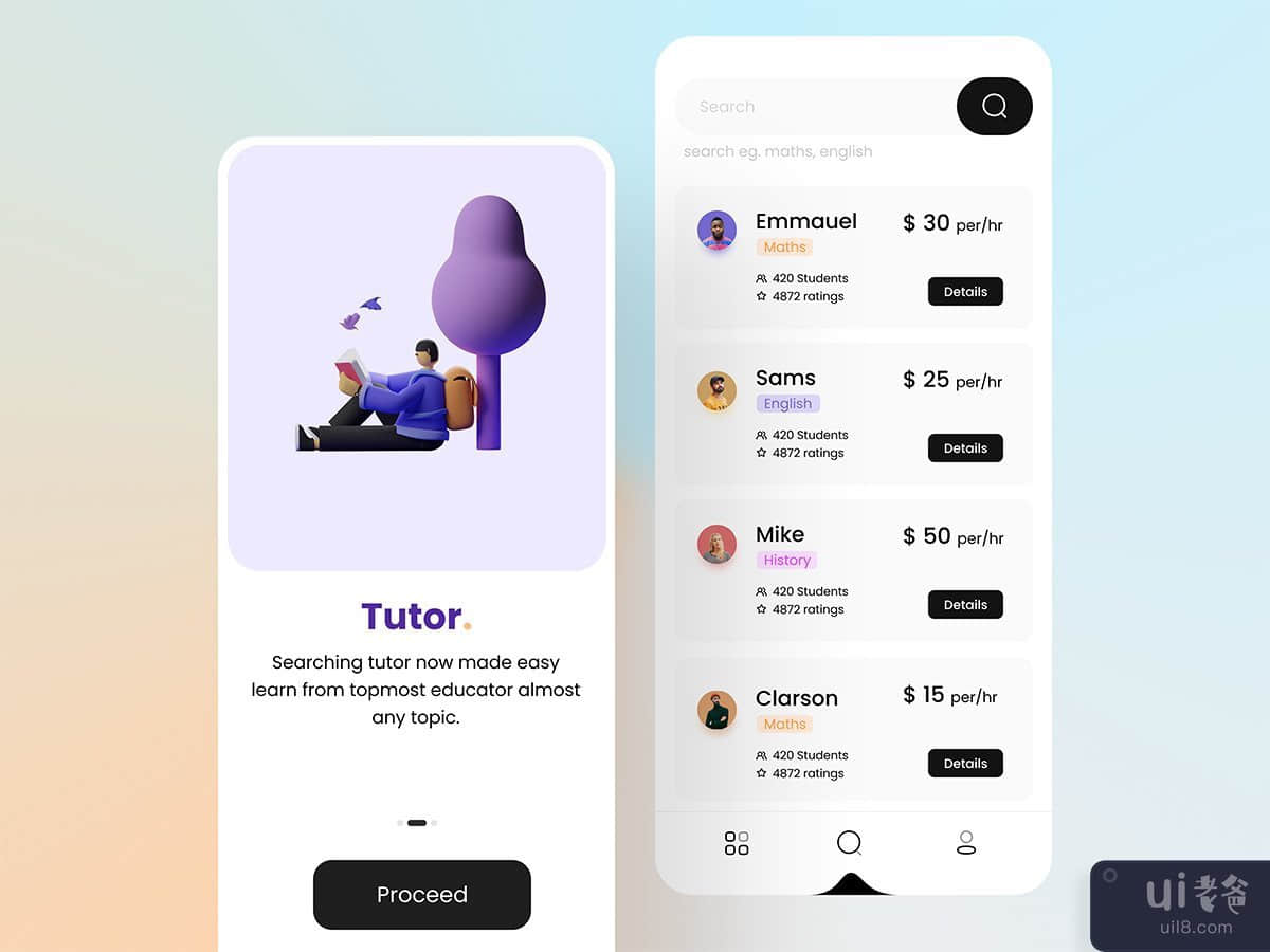 Tutor app UI kit