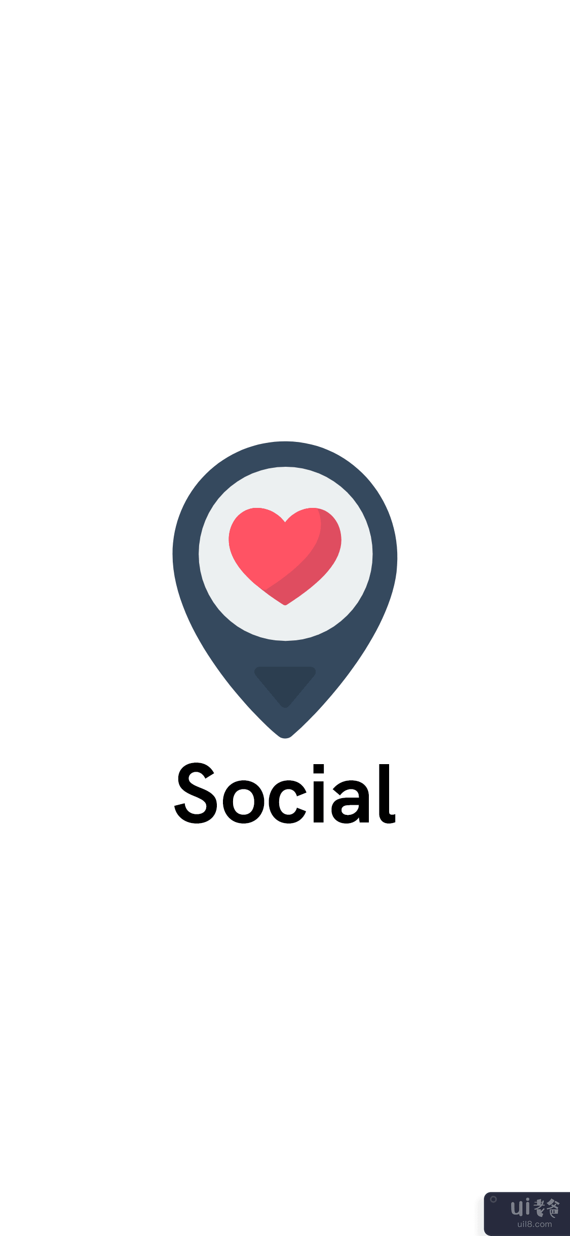 约会应用 Ui 套件 - 社交媒体应用登录屏幕(Dating App Ui kits - Social Media App login Screen)插图2