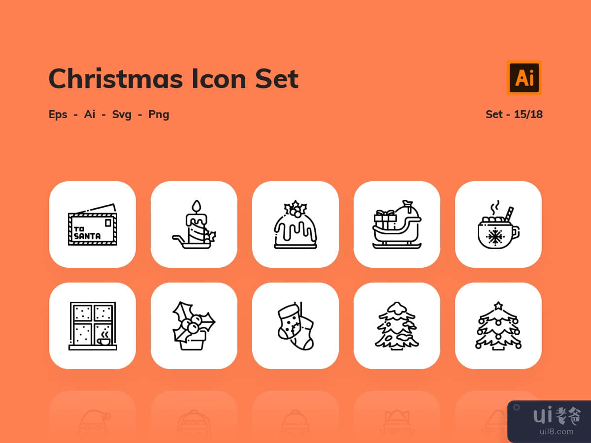 Christmas Icon Set (Outline) # 15_18