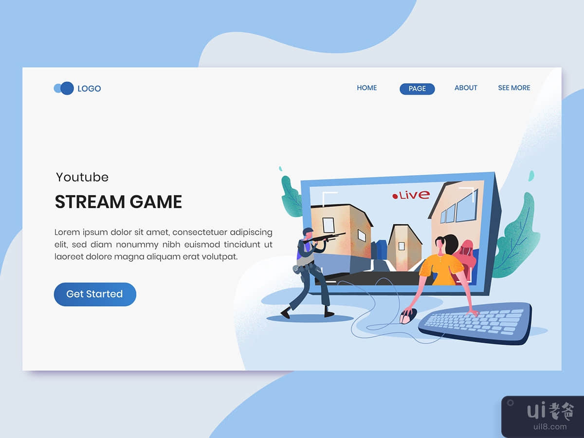 Stream Games Youtube Marketing Landing Page