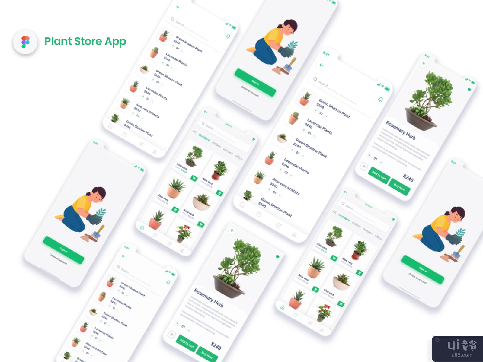 Online Plant E-Commerce iOS App Design
