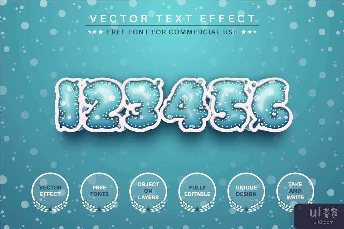 水 - 可编辑的文字效果，字体样式(Water - Editable Text Effect, Font Style)插图