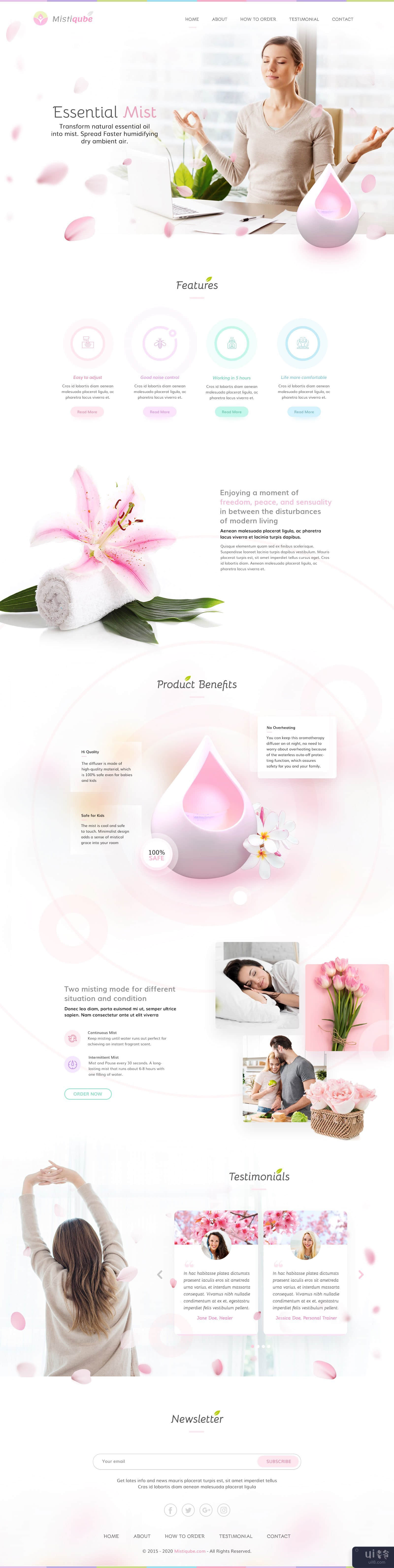 健康放松主题网站(Wellness Relaxation Theme Website)插图