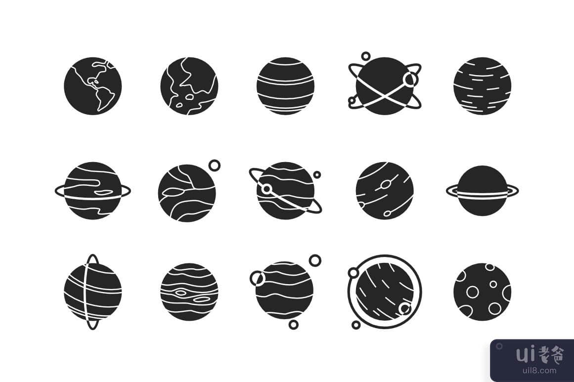 行星图标(Planet Icons)插图1