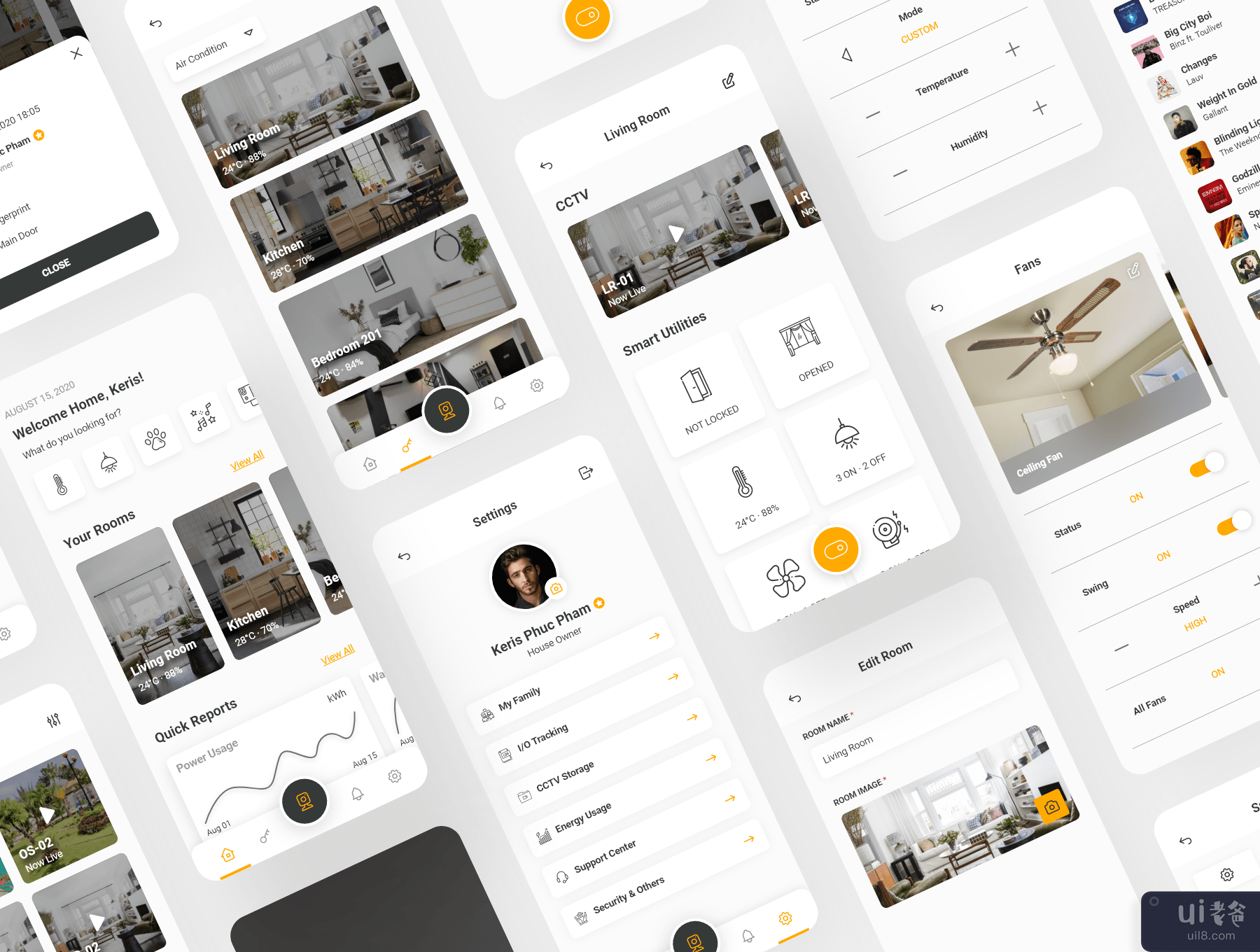 SSHome - 移动应用程序 UI 套件(SSHome - Mobile App UI Kit)插图2