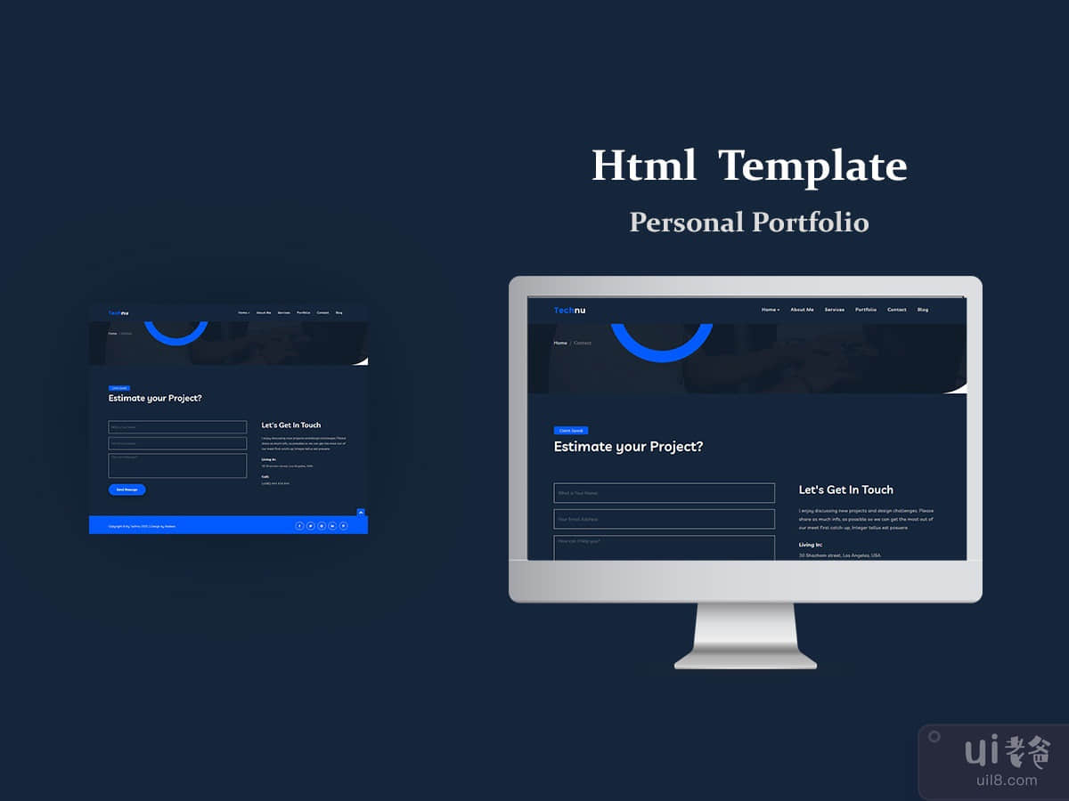Html Template Contact page v1 drak