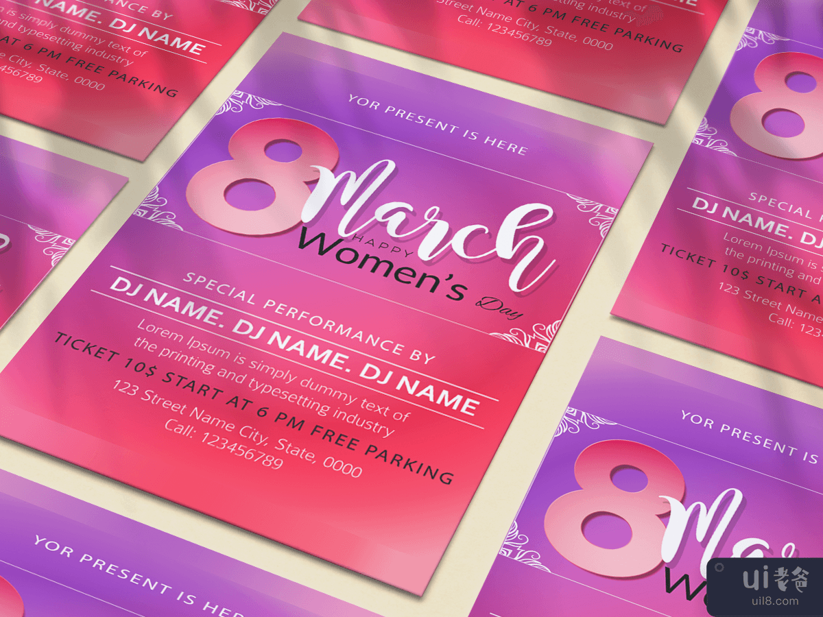 Women's Day Flyer Template EPS