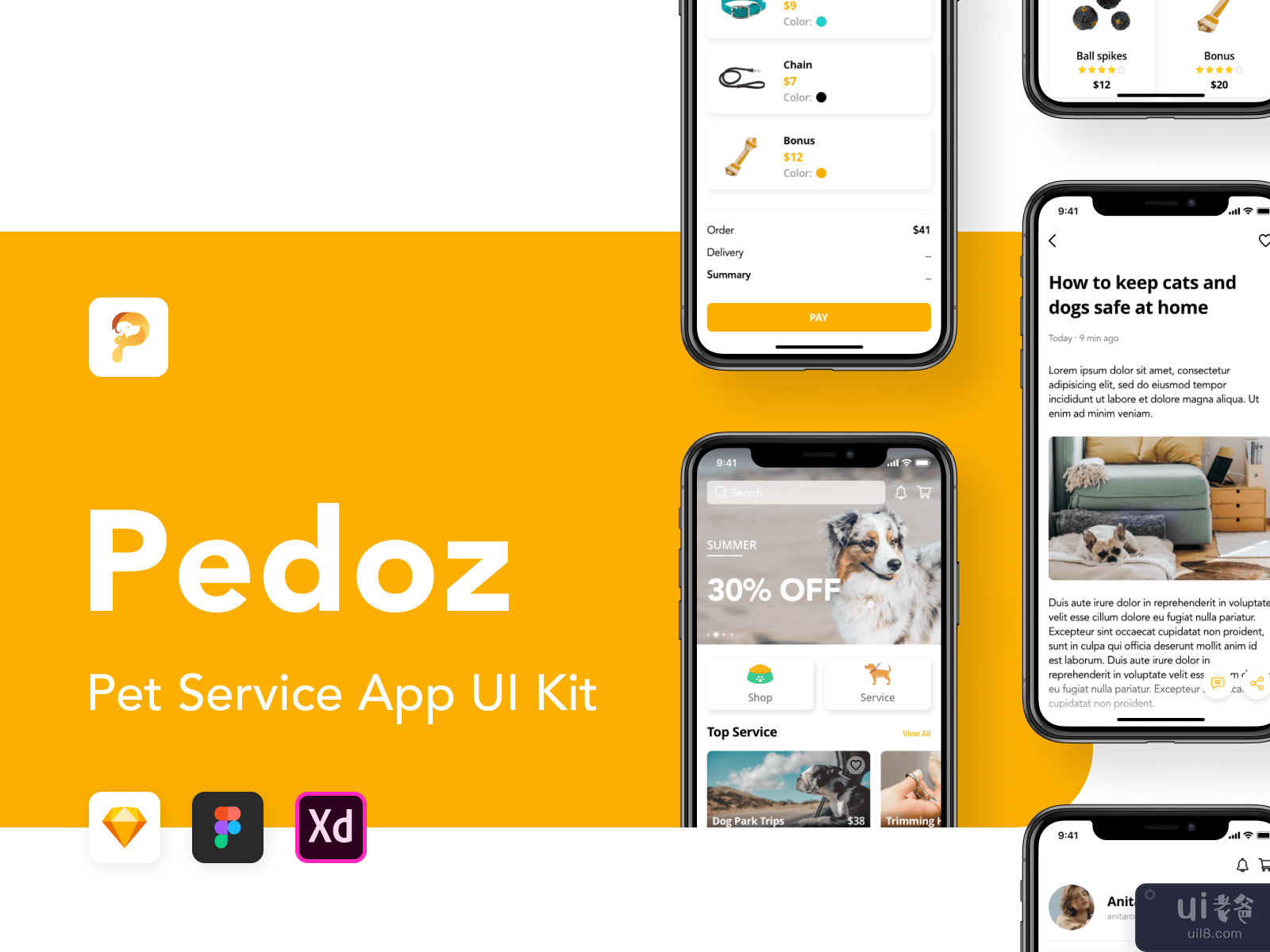 Pedoz - Pet Service App UI Kit (Part 4)