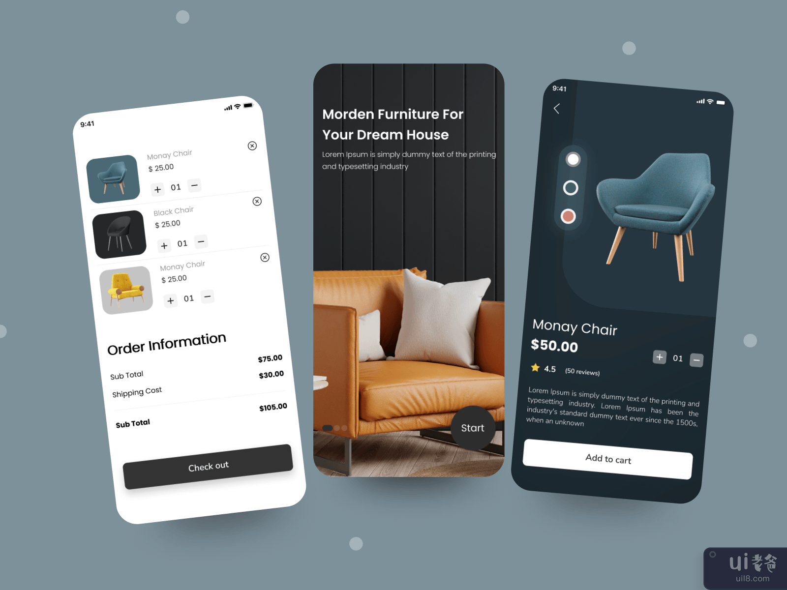 家具🪑 App UI设计✨(Furniture🪑 App UI Design✨)插图