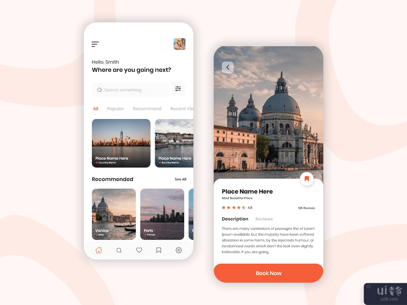 Travel Mobile App Ui Design