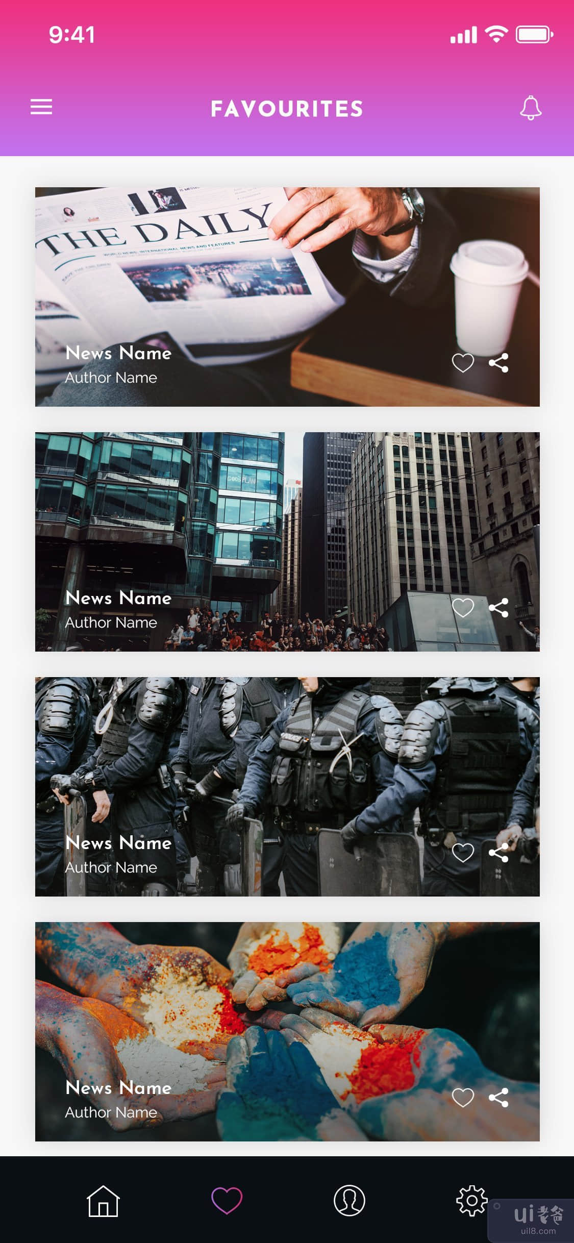 Newsy News 移动应用程序 UI 套件(Newsy News Mobile App UI Kit)插图12