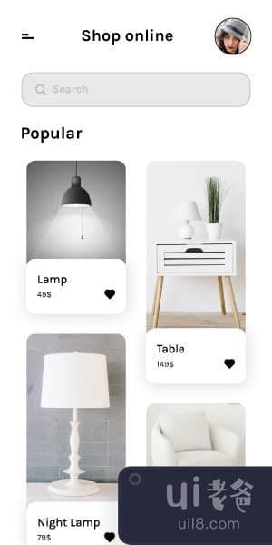 #1 家具应用程序 UI 套件(#1 Furniture App UI Kit)插图