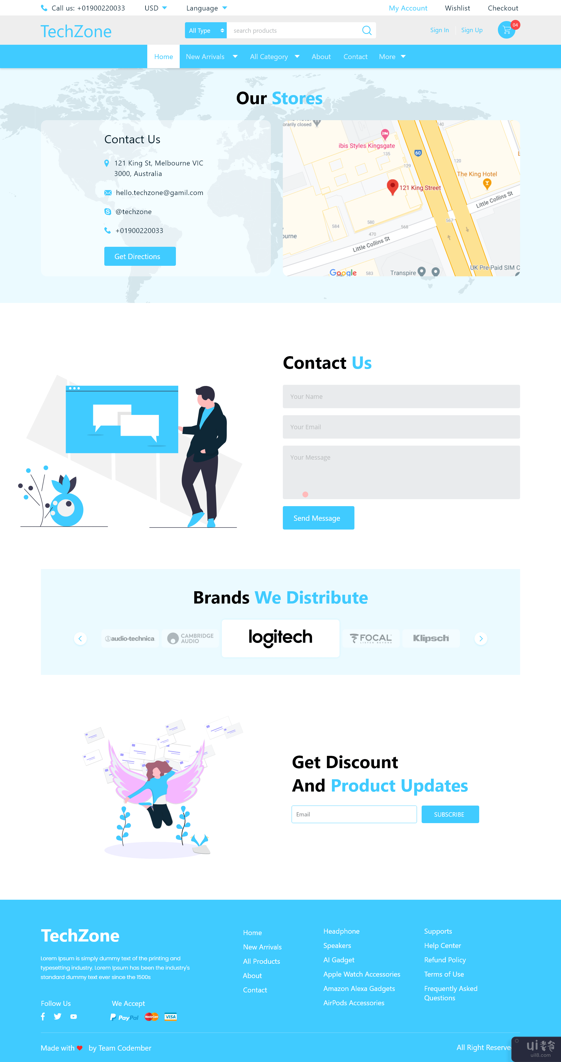 TechZone电子商务网站UI设计(TechZone eCommerce Website UI Design)插图3