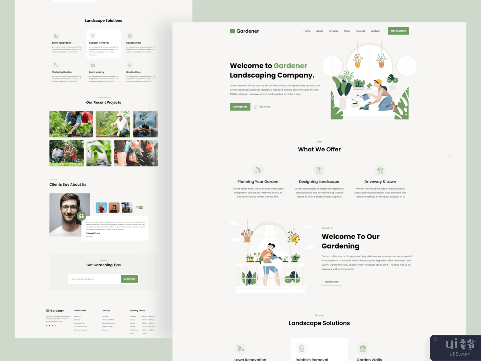 Gardener - Landscape Gardening Landing Page