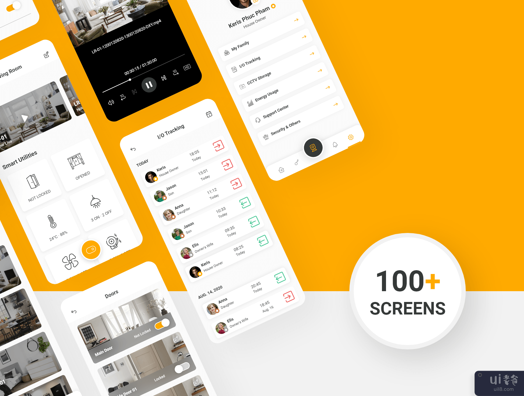 SSHome - 移动应用程序 UI 套件(SSHome - Mobile App UI Kit)插图4