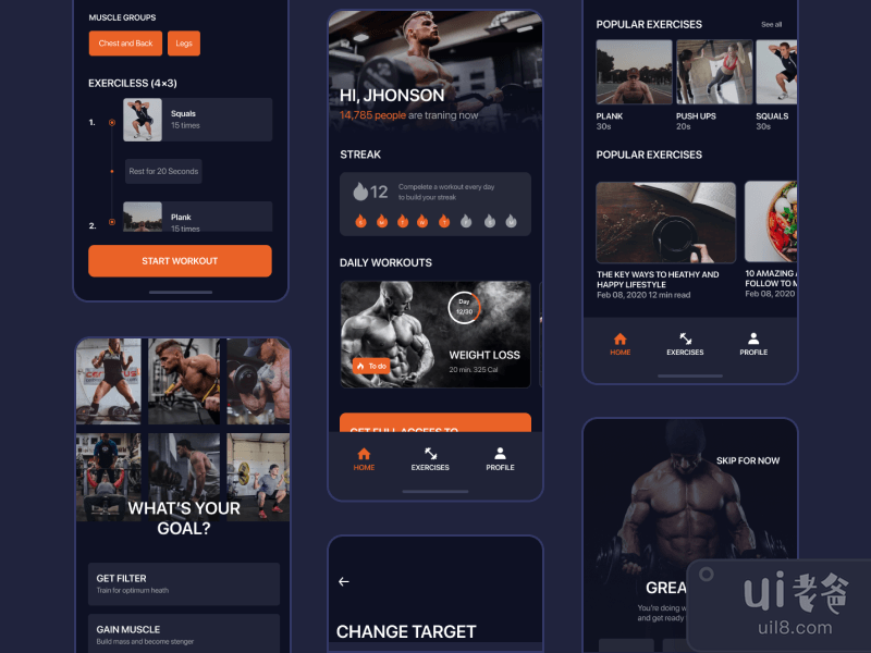 30 Day Fitness Challenge App Redesign