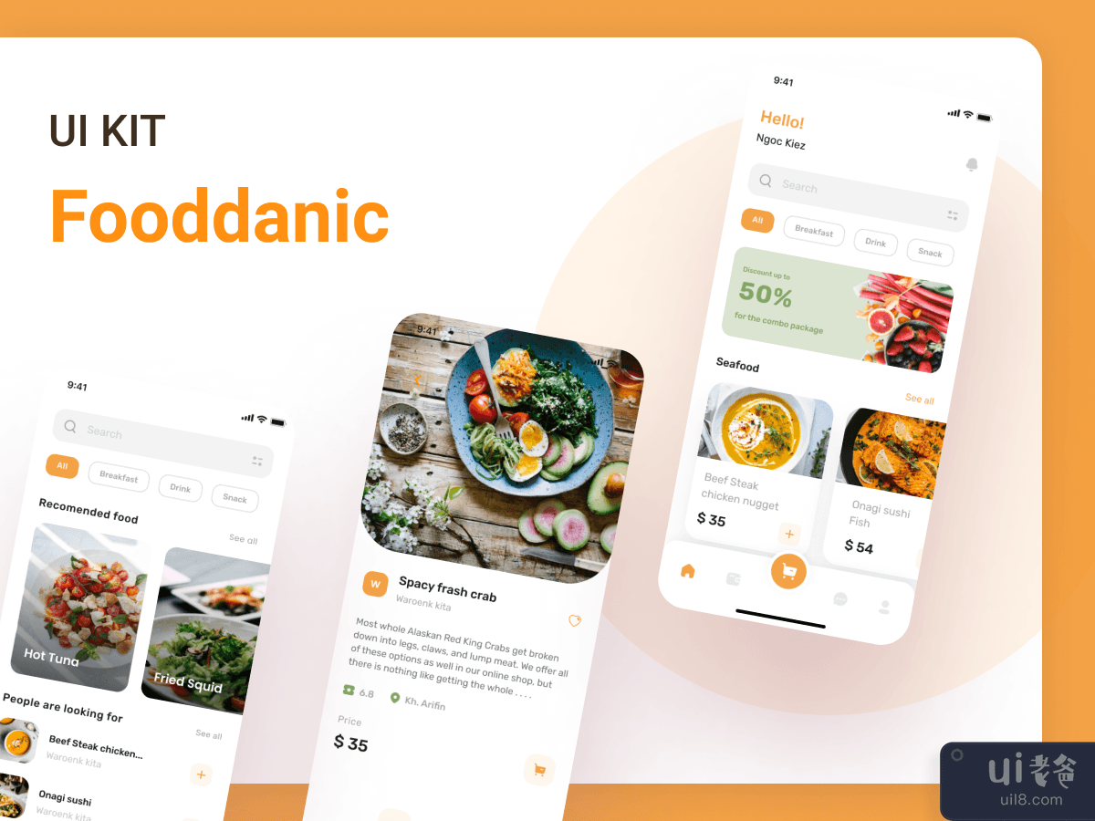 Fooddanic UI Kit