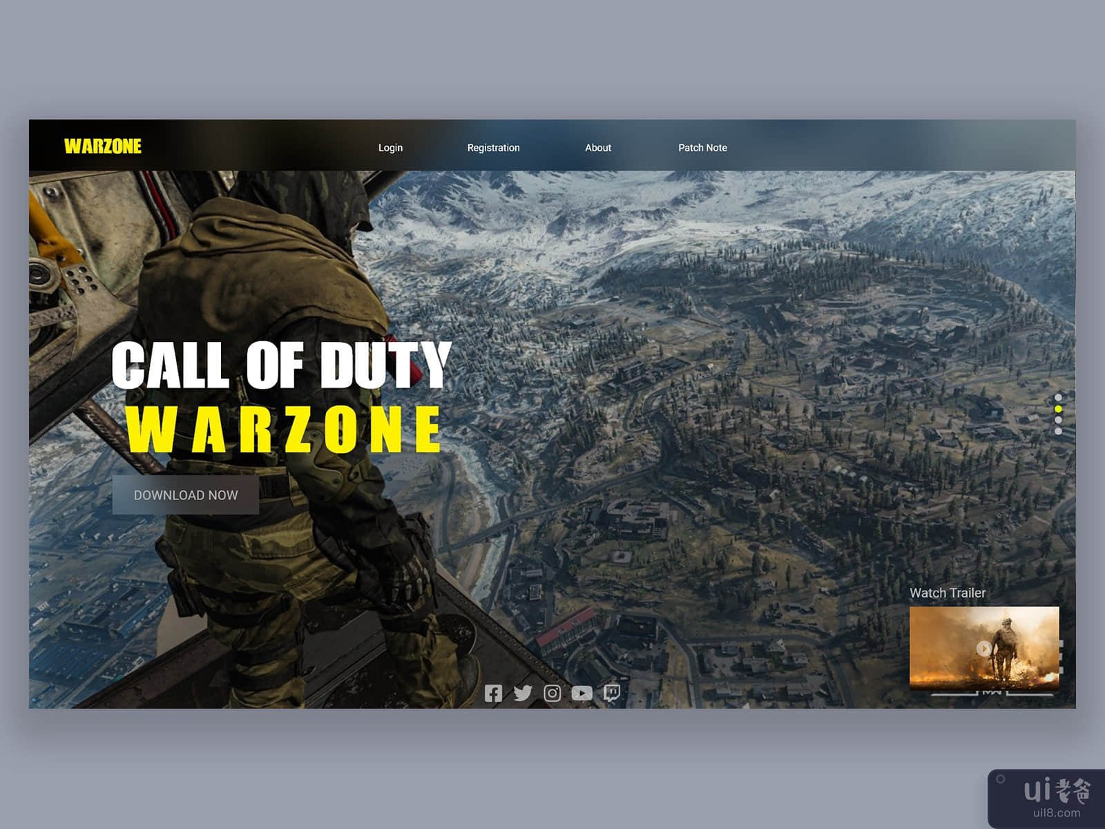 使命召唤登陆页面(Call Of Duty Landing page)插图2