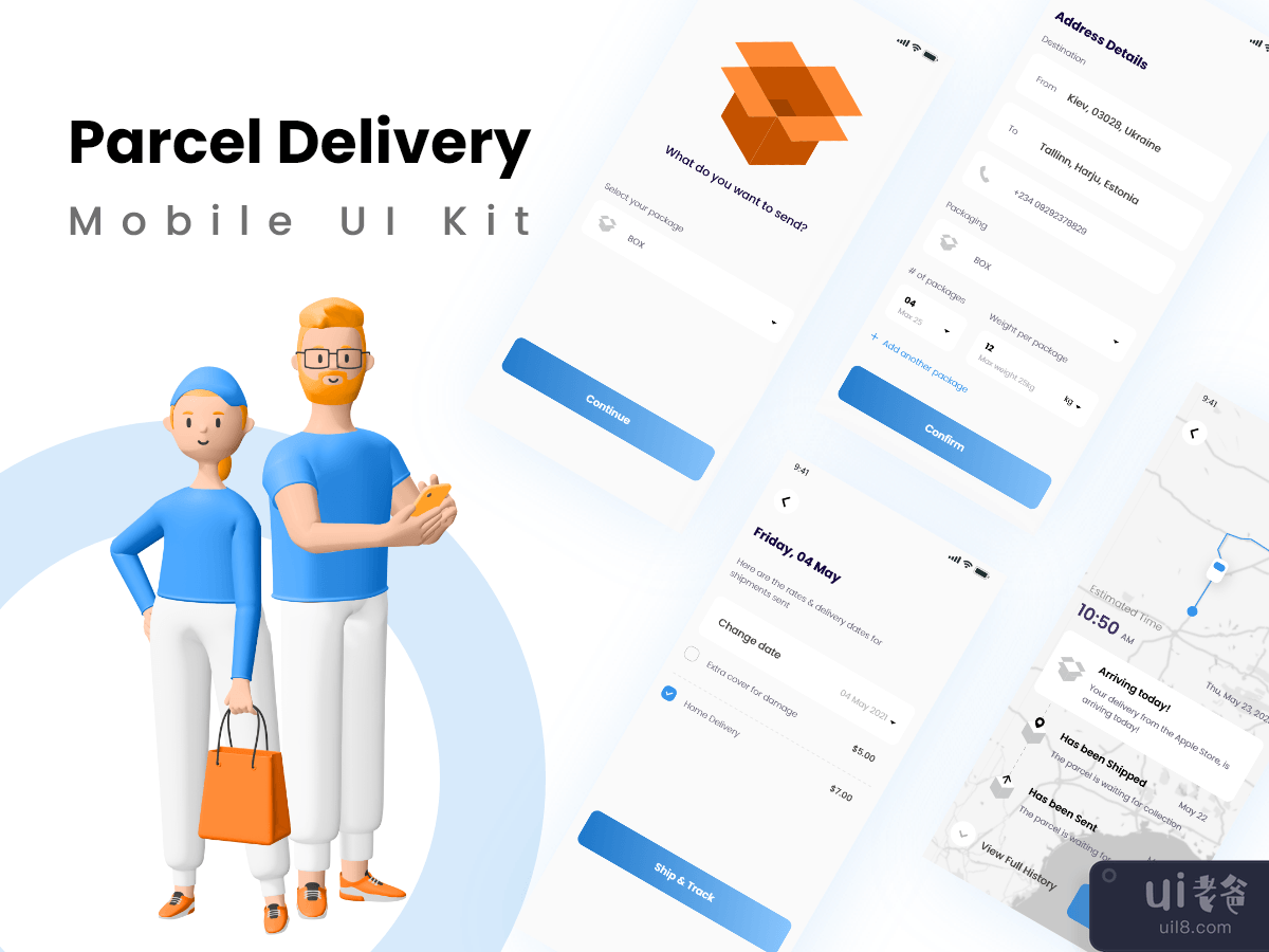Parcel Delivery App UIUX Design